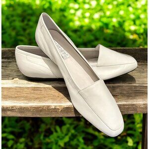 VTG 90s Partners Womens Size 10W White Slip On Flats MERVYNS NEW Leather Shoes